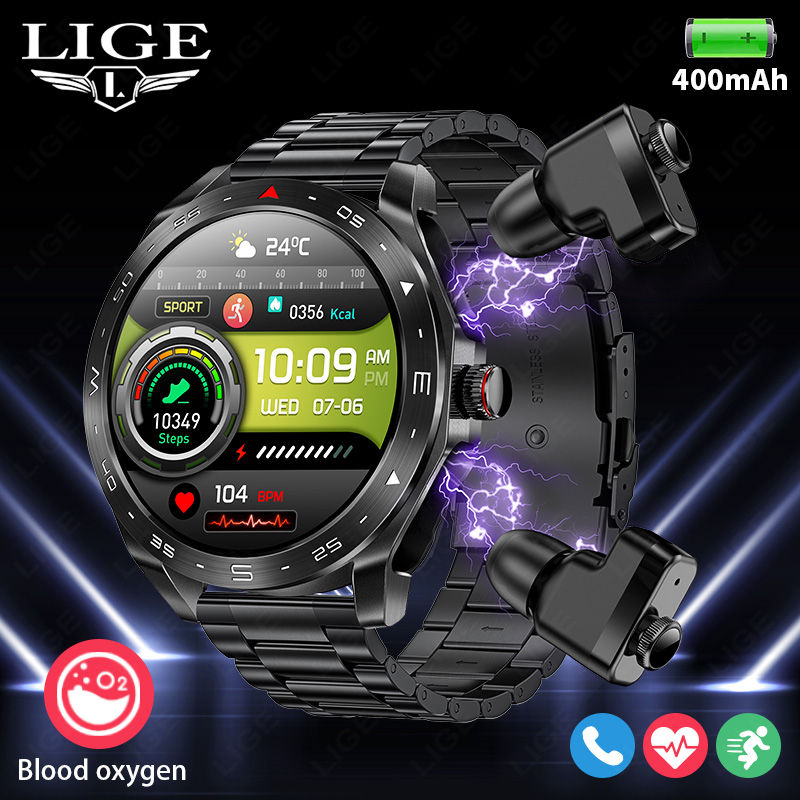 Smartwatch Headset - Jam Tangan Pintar LIGE Dengan Earbud