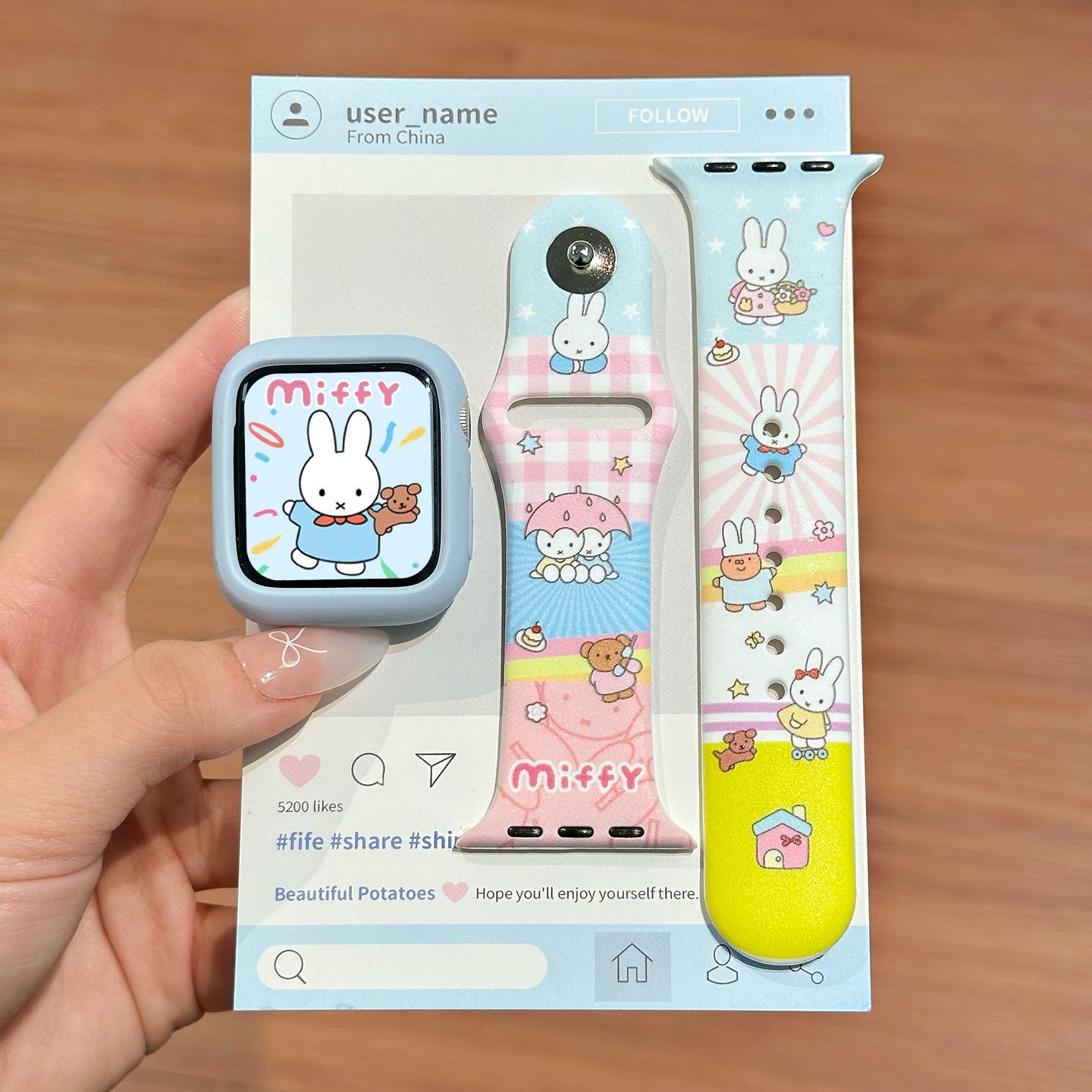 Apple Smartwatch Accessories - Tali Jam Tangan Silikon Miffy Warna