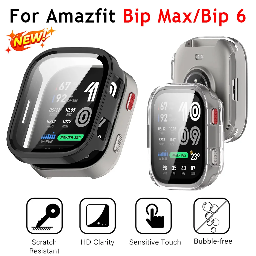 Kaca HD + Casing PC Keras untu - Amazfit Smartwatch Accessories ulasan dan harga