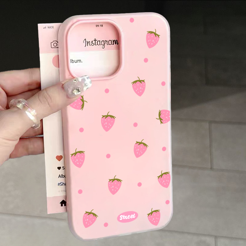 Casing Ponsel Motif Stroberi M - Samsung Galaxy A55 ulasan dan harga