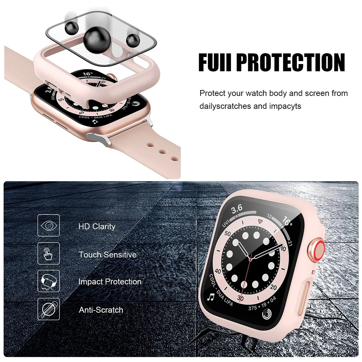 Kaca antigores + penutup untuk - Smartwatch Band Accessories ulasan dan harga