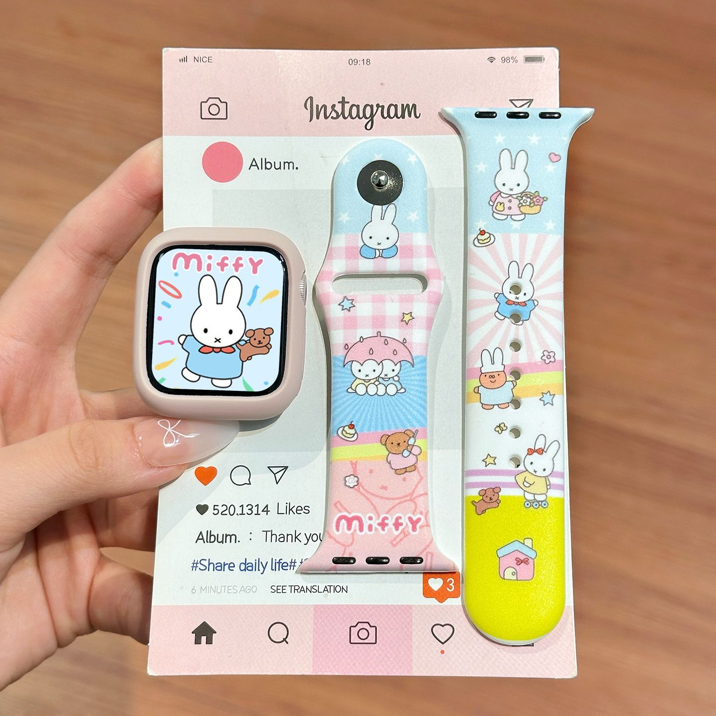 Tali Jam Tangan Silikon Miffy  - Apple Smartwatch Accessories ulasan dan harga