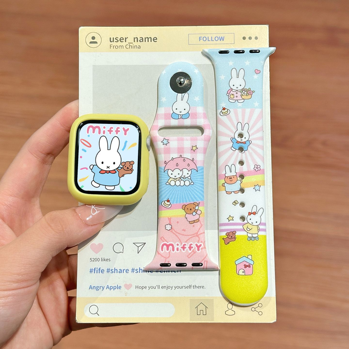 Tali Jam Tangan Silikon Miffy  - Apple Smartwatch Accessories ulasan dan harga