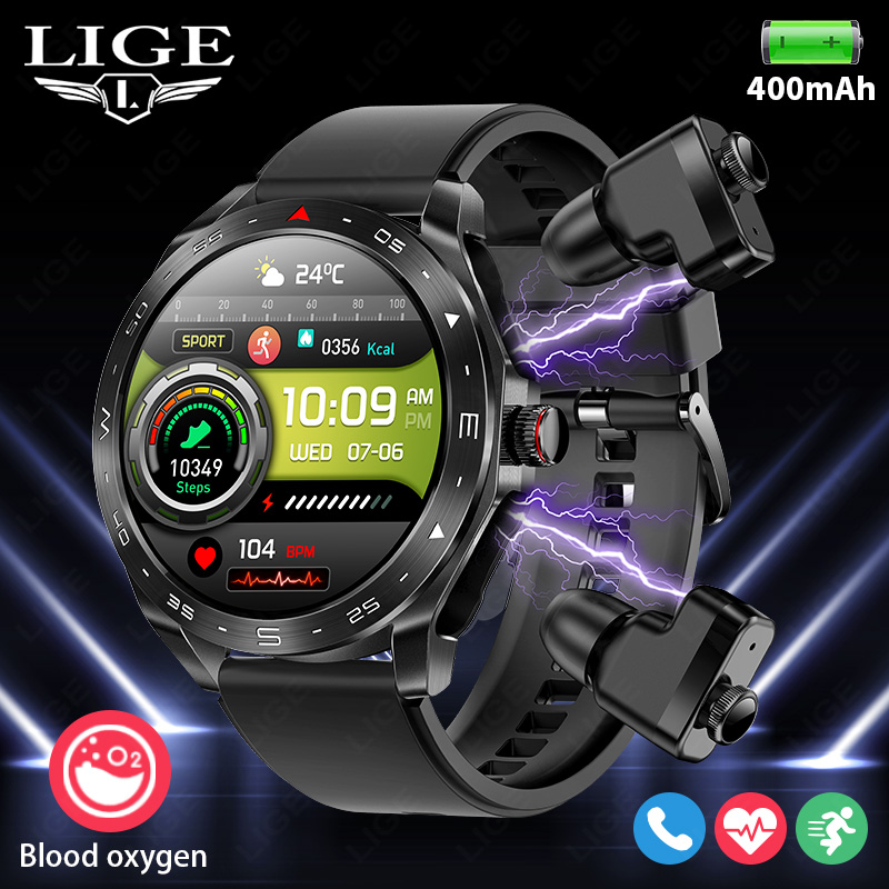 LIGE jam tangan pintar Bluetoo - Smartwatch Headset ulasan dan harga